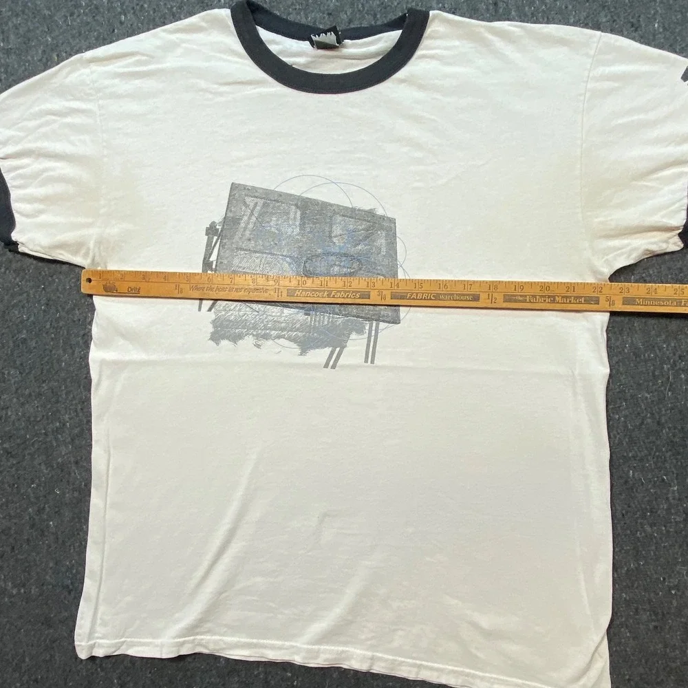Starter Ringer T‎ Shirt XL Mens White Black Basketball Graphic Retro Sport